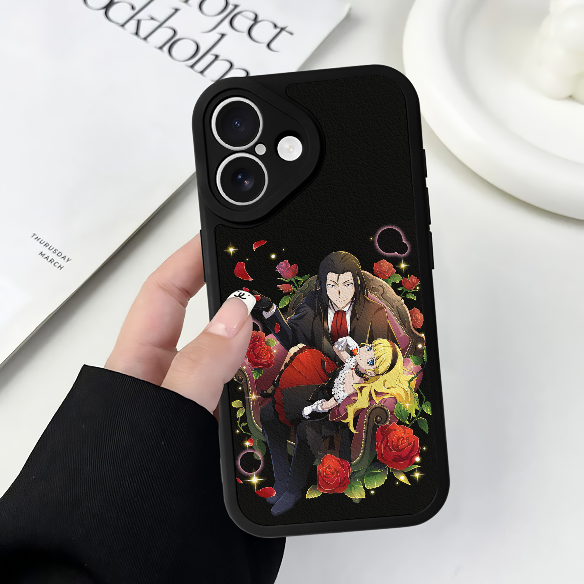 （画像用） 文豪ストレイドッグス Bungo Stray Dogs 【iPhone 16シリーズ対応】シリコンスマホケース（レザー調） 材質：シリコン